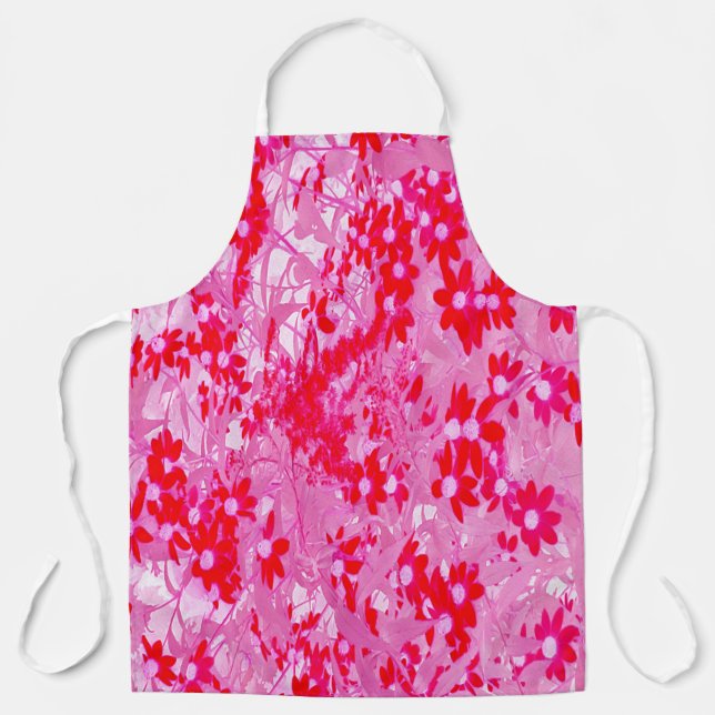 Pretty Red Flowers Apron (Front)