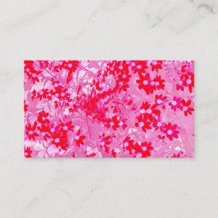 Pretty Red Flowers Business Card