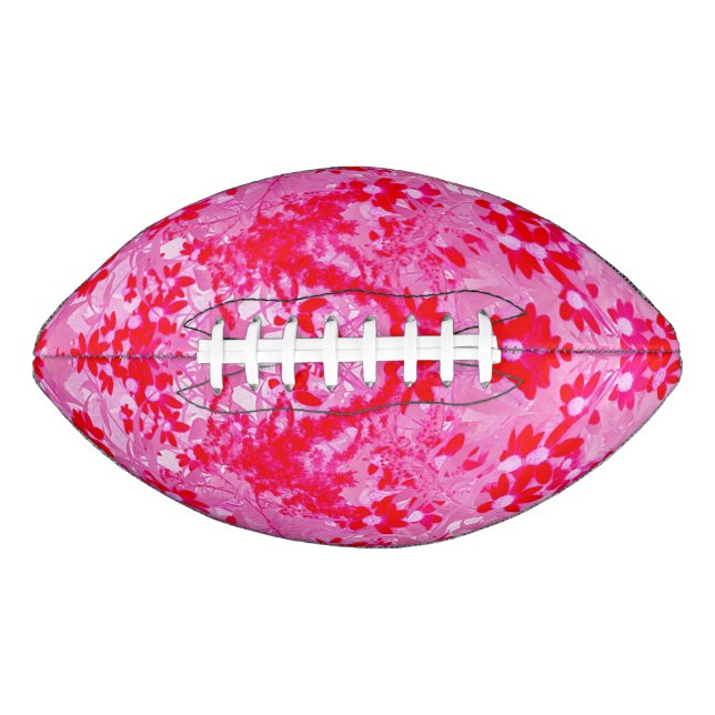 Pretty Red Flowers Football (Front)