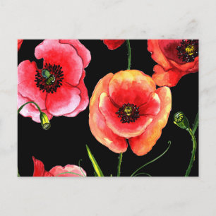Pretty Red Flowers  Postcard
