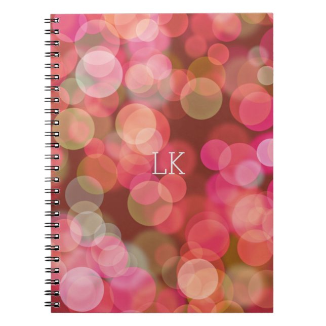 Pretty Red & Orange Floating Colour  Notebook (Front)