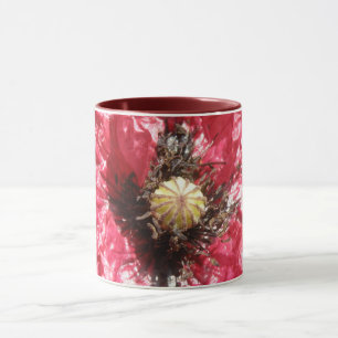 Pretty Red Poppy Flower Macro Coffee Mug