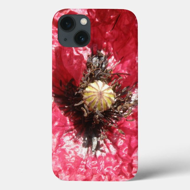 Pretty Red Poppy Flower Macro iPad Case (Back)