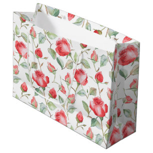 Pretty Red Roses Wedding Large Gift Bag