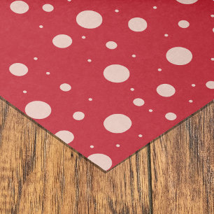 Pretty Red Tissue Paper with Pink Polka Dots