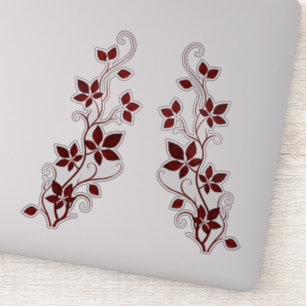 Pretty Red Virginia Creeper Vines and Leaves