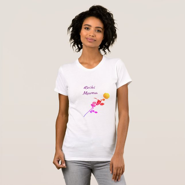 Pretty Reiki Mama design T-Shirt (Front Full)