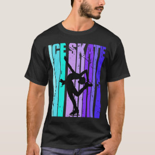Pretty Retro Figure Skates Ice Skates Ice Skating  T-Shirt