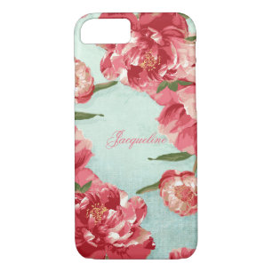 Pretty Retro Flower Elegant Stylish Chintz Peonies iPhone 8/7 Case