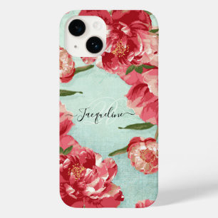 Pretty Retro Flower Elegant Stylish Chintz Peonies Case-Mate iPhone 14 Case