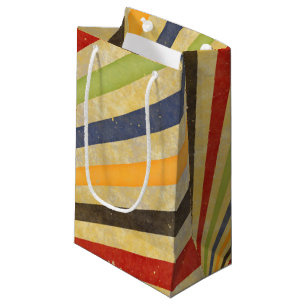 Pretty Retro Grunge Rays + your ideas Small Gift Bag