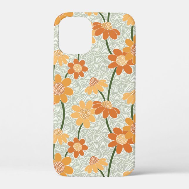 Pretty retro muted 1970s flowers Case-Mate iPhone case (Back)