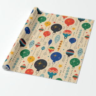 Pretty retro ornamnets Rustic traditional pattern Wrapping Paper