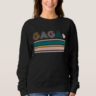 Pretty Retro Style Gaga Hippie Rainbow  Grandma  M Sweatshirt