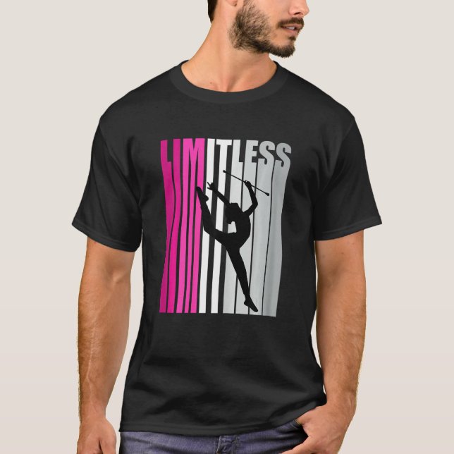 Pretty Rhythmic Gymnastics Squad Girl Kid Pink Lim T-Shirt (Front)