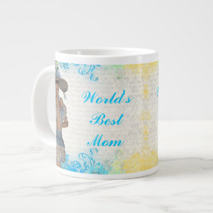 Pretty romantic best mum large coffee mug