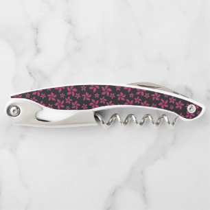 Pretty Rose Coloured Floral Corkscrew