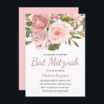 Pretty Rose Gold Pink Flowers Bat Mitzvah Invite<br><div class="desc">Pretty Rose Gold Pink Flowers Bat Mitzvah Invite
See matching collection In Niche and Nest Store</div>