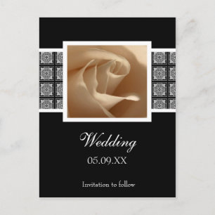 Pretty Rose Wedding Save The Date Announcement Pos Postcard