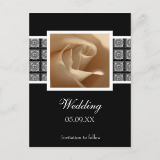 Pretty Rose Wedding Save The Date Announcement Pos Postcard