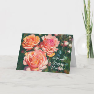 Pretty Roses Art Faith Birthday Card