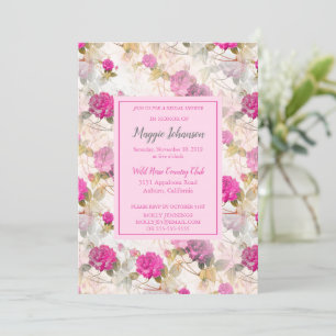 Pretty Roses Bridal Shower Invitation