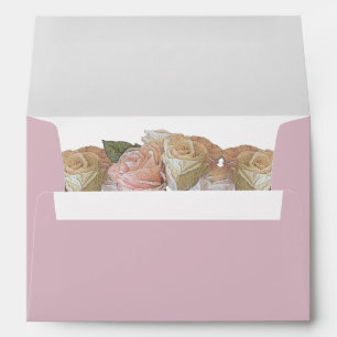 Pretty Roses Floral Lavender   Envelope
