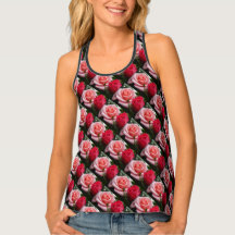 Pretty Roses Pink Red Floral All-Over-Print