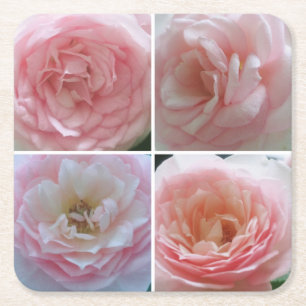Pretty Roses Square Paper Coaster