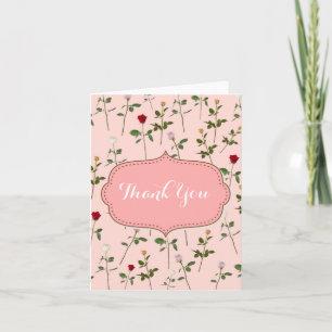 Pretty Roses Thank You Card