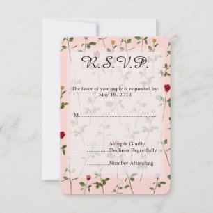 Pretty Roses Wedding RSVP