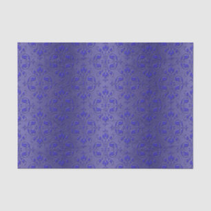 Pretty Royal Blue Elegant Damask Pattern Tissue Paper