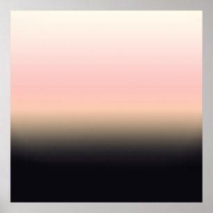 Pretty Rusted Black to Pink Gradient Ombre Poster
