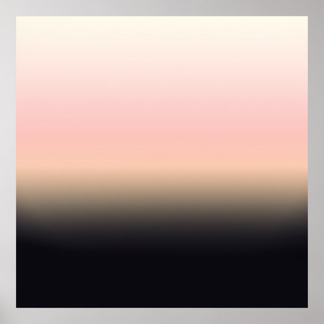 Pretty Rusted Black to Pink Gradient Ombre Poster (Front)
