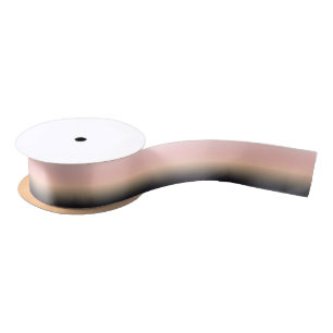 Pretty Rusted Black to Pink Gradient Ombre Satin Ribbon