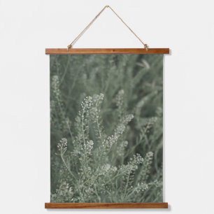 Pretty Sage Greenery Wild Botanical Nature Scroll Hanging Tapestry