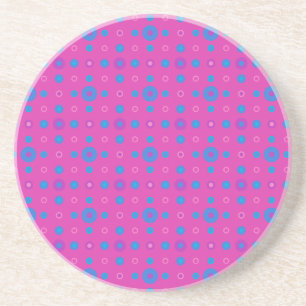 Pretty Sandstone Coaster, Magenta and Bright Blue Coaster