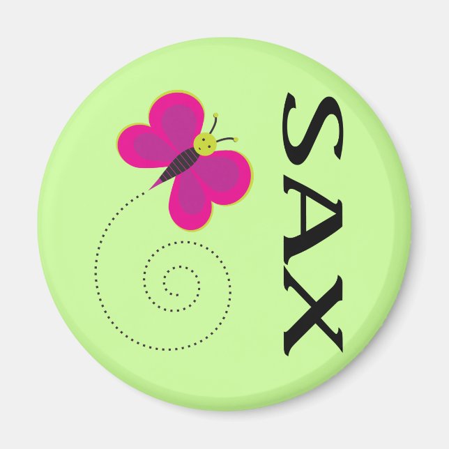 Pretty Saxophone Gift Magnet (Front)