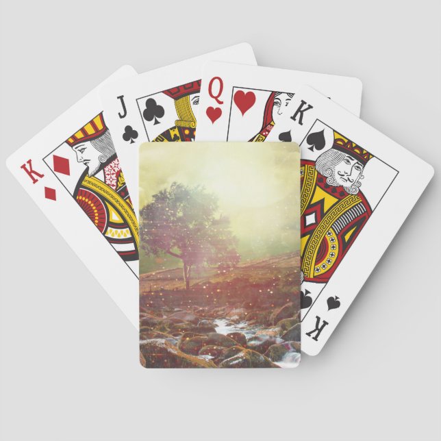Pretty Scenic Mountain Landscape Playing Cards (Back)