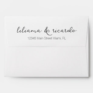 Pretty Script Couples Name Wedding Envelope