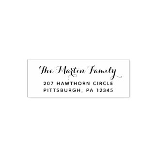 Pretty Script Return Address Self-inking Stamp