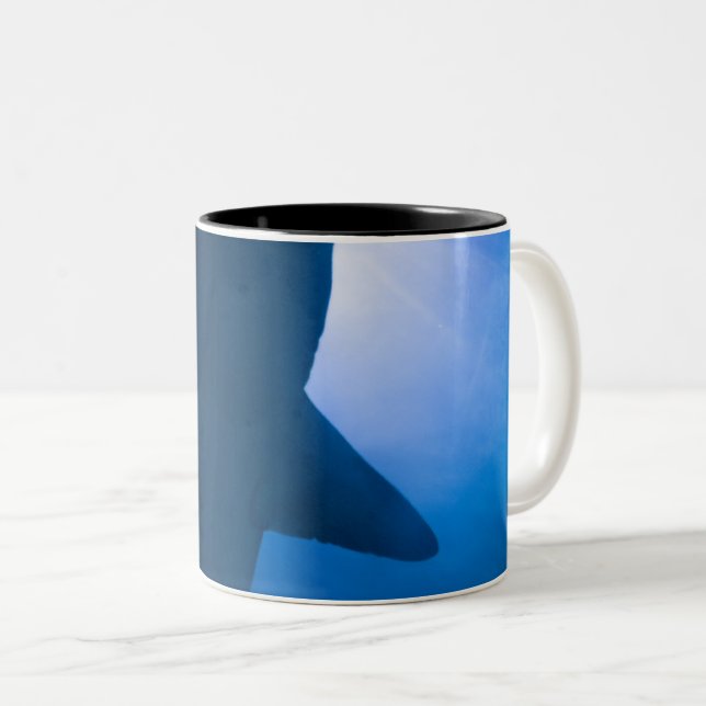 Pretty Sea Animals Two-Tone Coffee Mug (Front Right)