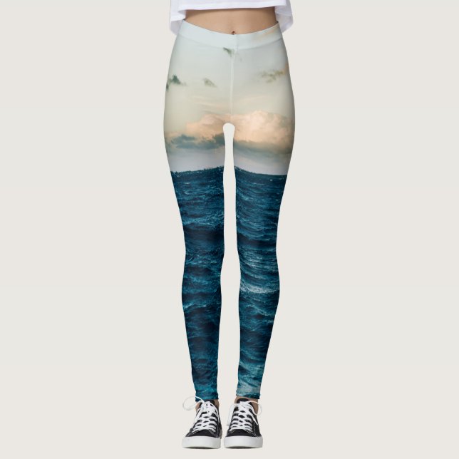 Pretty Sea Landscape Leggings (Front)