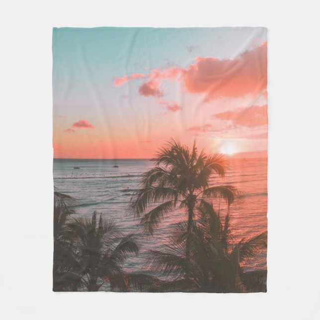 Pretty Sea Life Fleece Blanket (Front)