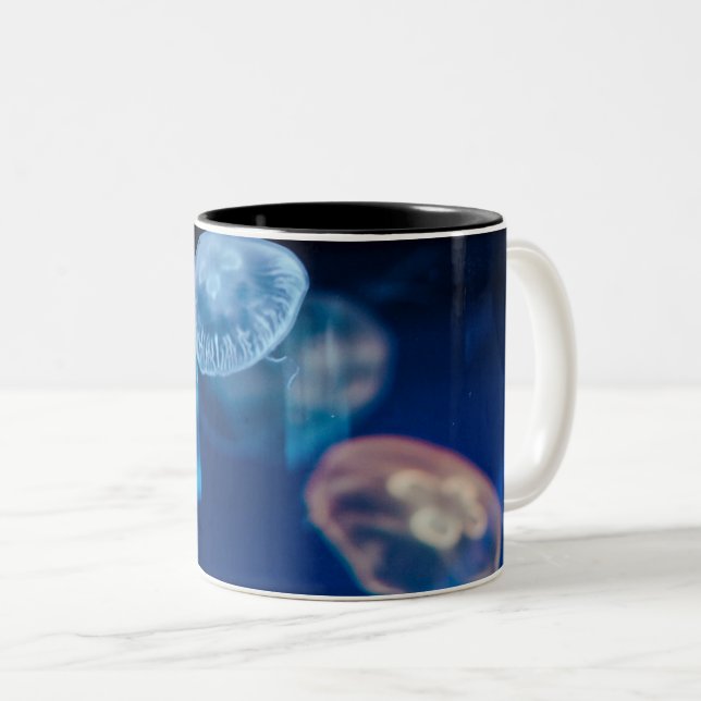 Pretty Sea Life Two-Tone Coffee Mug (Front Right)
