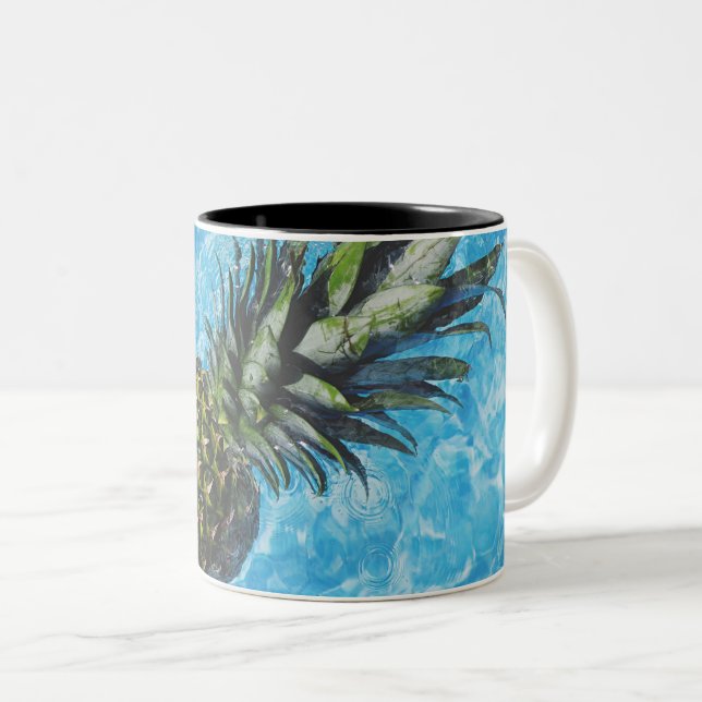 Pretty Sea Life Two-Tone Coffee Mug (Front Right)