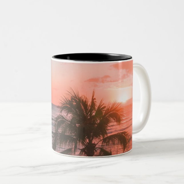 Pretty Sea Life Two-Tone Coffee Mug (Front Right)