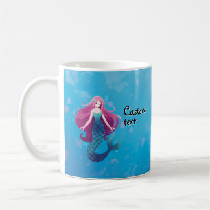 Pretty Sea Mermaid Personalised Mug