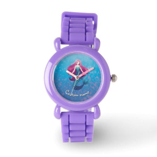 Pretty Sea Mermaid Personalised  Watch for Girls