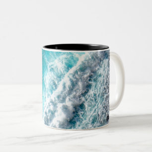 Pretty Sea Waves Best gift for nature lovers Two-Tone Coffee Mug